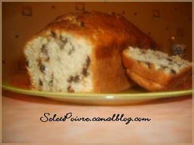 Cake au lait de coco et aux pépites de chocolat