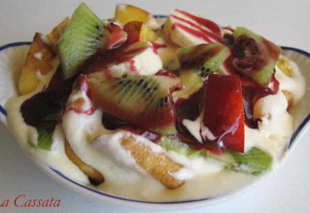 Crêpe sucrée au mascarpone et fruits frais