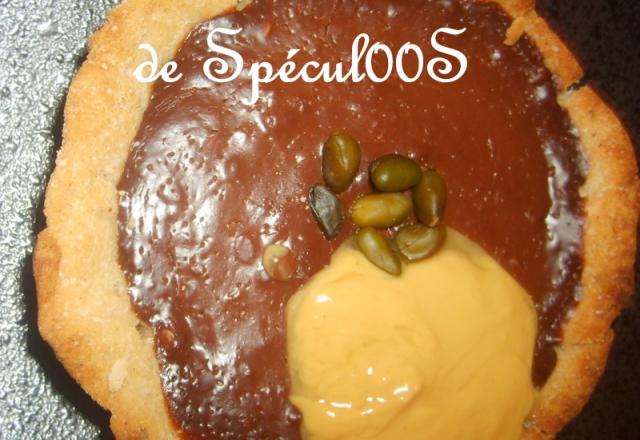 Tarte au chocolat de spéculoos