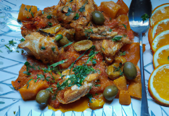 Poulet basquaise à la harissa