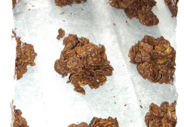 Roses des sables faciles aux corn'flakes aux trois chocolats