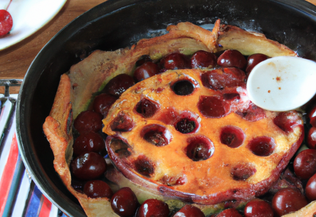 Clafoutis aux cerises et à l'Armagnac