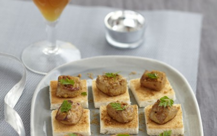 Foie gras d'oie rôti aux épices et spéculoos