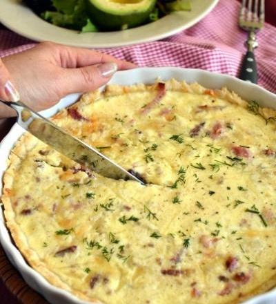 Quiche Lorraine gratinée à l'emmental