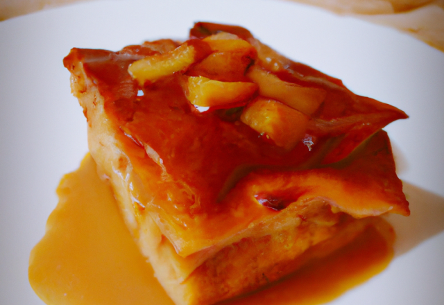 Gâteau à la danette au carambar et aux pommes