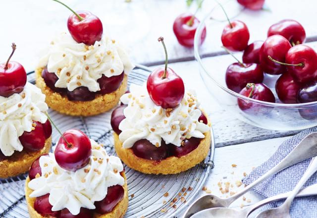 Tartelettes aux cerises de nos régions et crème de Mascarpone