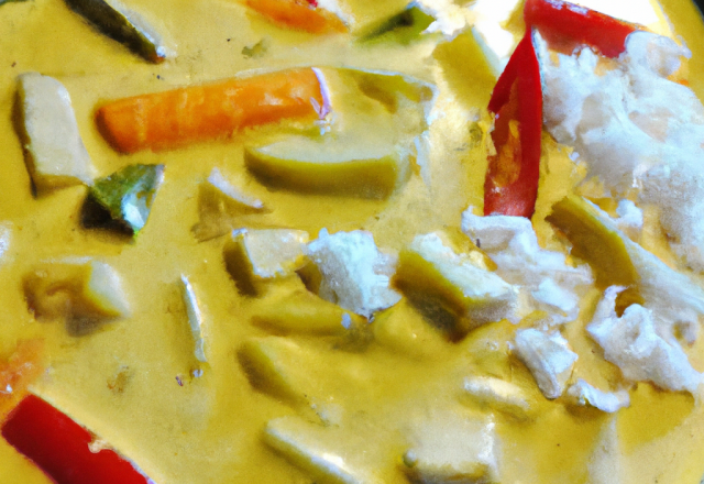 Curry de poivrons au lait de coco