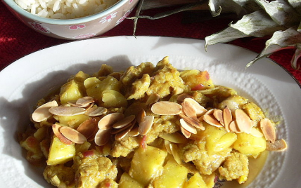 Curry de veau à l'ananas frais