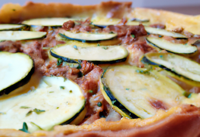 Tarte à la courgette et à la viande hachée