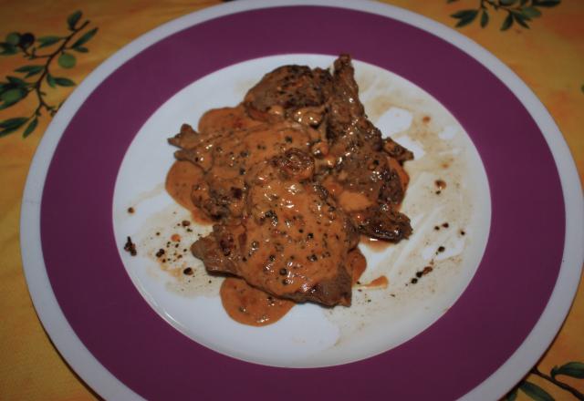 Noisettes de chevreuil sauce poivre