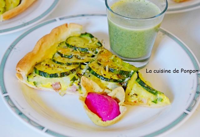 Tarte aux courgettes à l'ail des ours