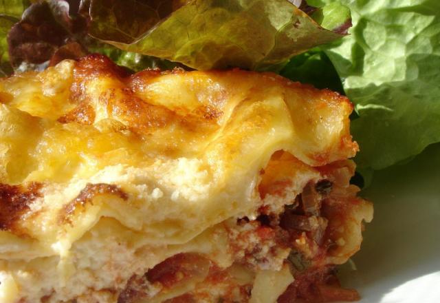 Lasagnes chèvre tomate basilic