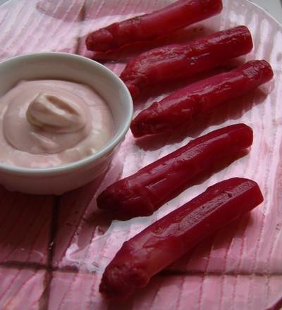 Asperges tout en rose.