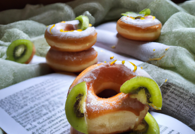 Donuts vanillé aux kiwis