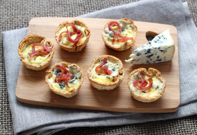 Mini tartelettes à la fourme d'Ambert