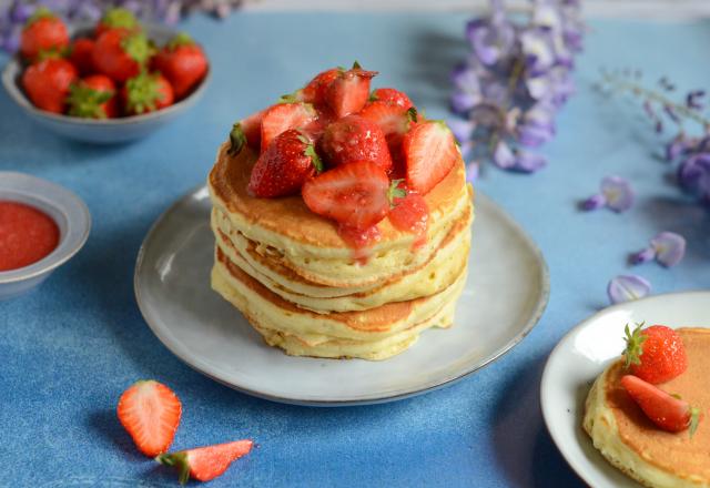 Pancakes aux fraises