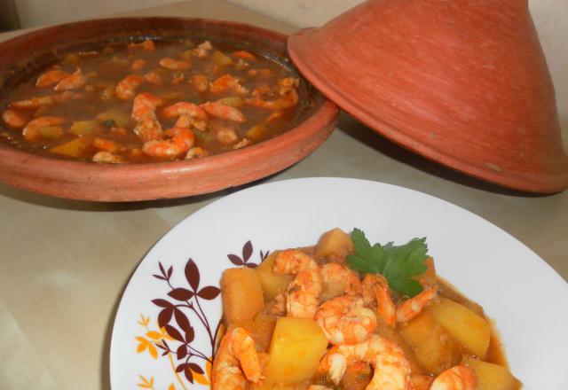 Tajine de crevettes