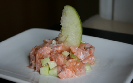 Tartare aux 2 saumons et à la pomme Granny Smith