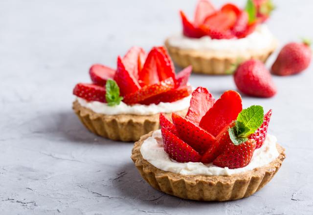 Tartelettes aux fraises et yaourt de brebis