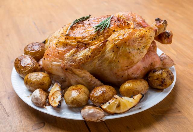 Poulet rôti et ses pommes de terre