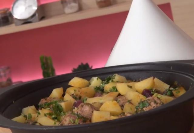 Tajine de kefta aux pommes de terre