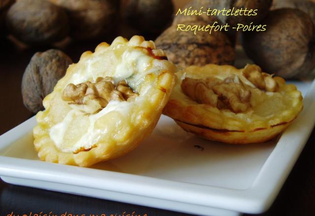 Mini tartelettes roquefort poire