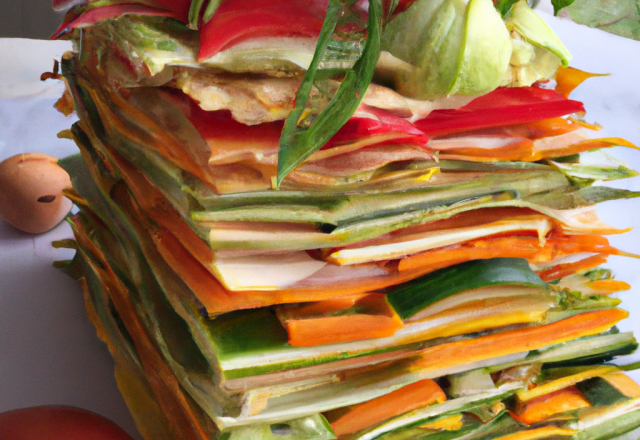 Milles feuilles de légumes d'été