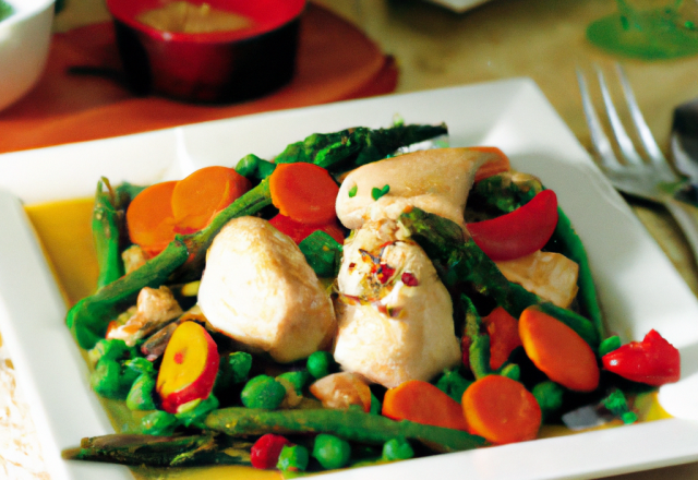 Poulet aux légumes