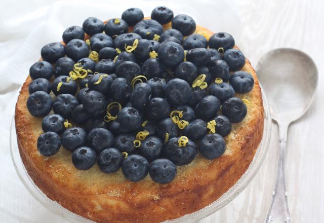 Gâteaux à la ricotta, citron et myrtilles