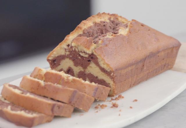 Cake marbré au chocolat (cuisson combinée vapeur)