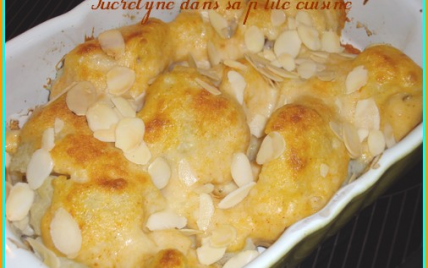 Gratin de chou fleur aux amandes