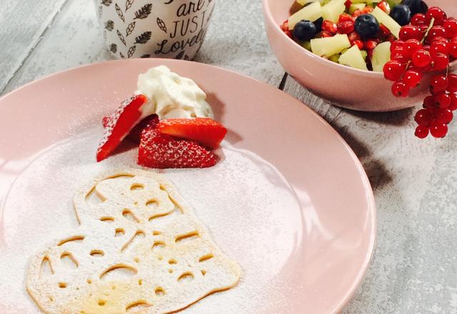 Crêpes dentelles en forme de cœur