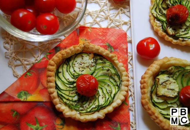 Tartelettes à la courgette et fromage frais