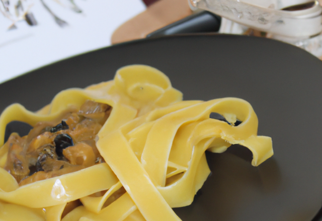 Tagliatelle à la carbo-normande