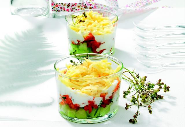 Verrine fraîche à la tome de Savoie