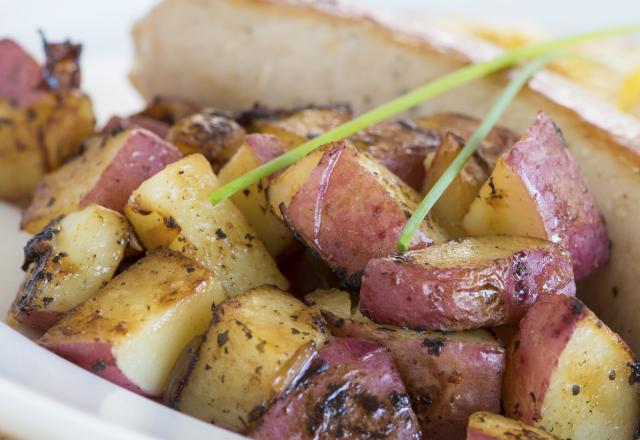 Boudin blanc et pommes de terre "Chérie" au four