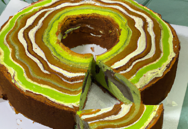 Cake marbré au kiwi