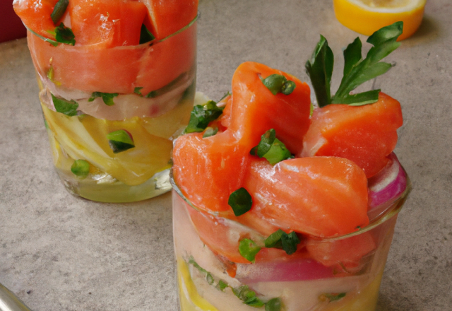 Verrine au saumon facile et rapide