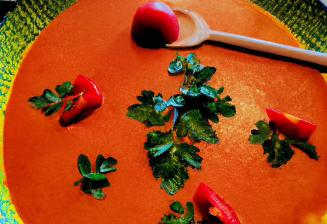 Velouté de tomates à la crème et épicée