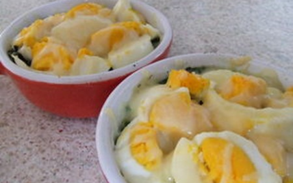 Gratin d'épinards aux œufs