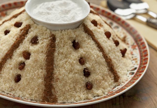 Couscous sucré à la cannelle - Seffa