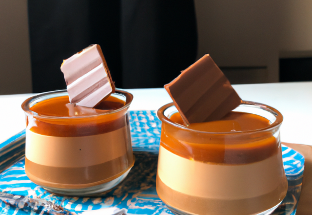 Mousse duo chocolat caramel