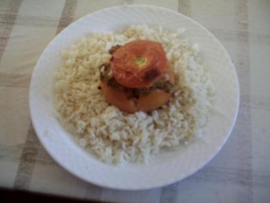 Riz et tomates farcies