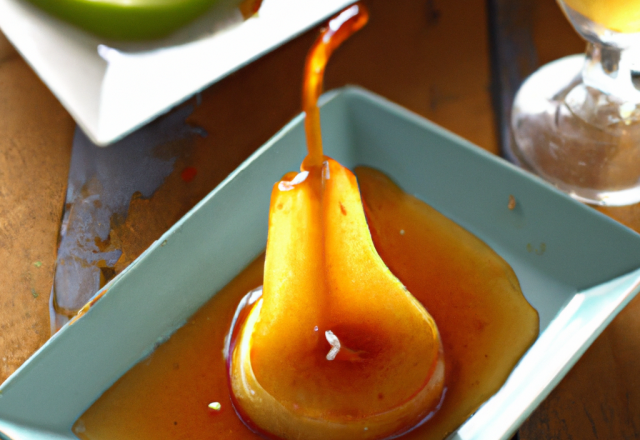 Poire au caramel au Vouvray