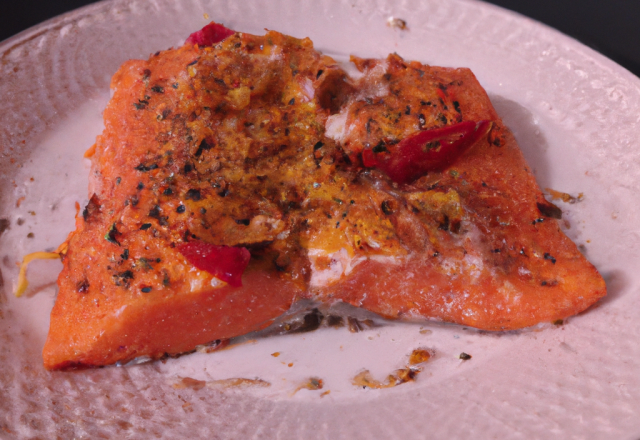 Pavé de saumon au paprika d'orange