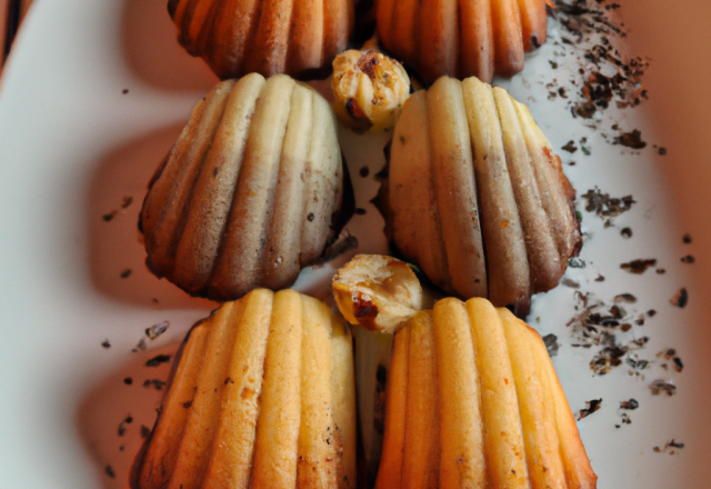 Madeleines au chocolat blanc et au poivre