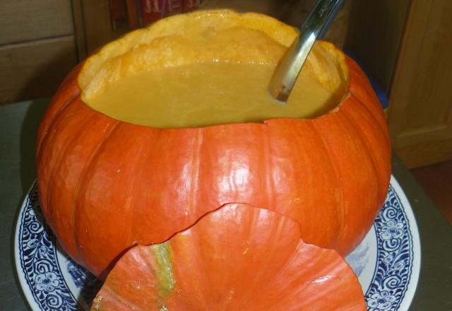 Velouté de courge au foie gras