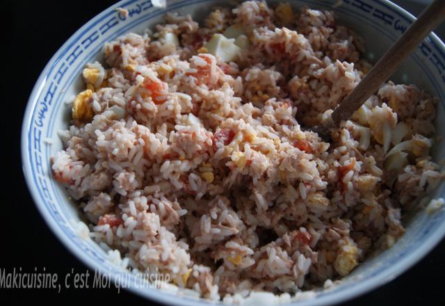 Salade de riz thon et tomate