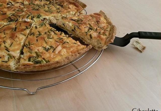 Quiche au saumon & ciboulette