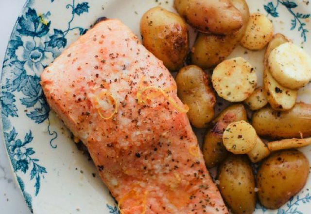 Pavés de saumon au citron et gingembre